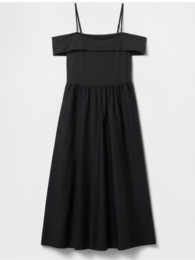 Gap Women’s Black Off-Shoulder Maxi Dress with removable Straps